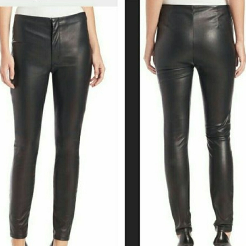 MOTHER- The Looker high waisted faux leather pants